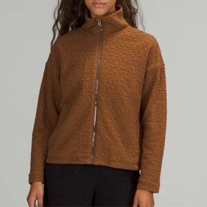 Lululemon Rippled Full Zip Jacket Copper Brown